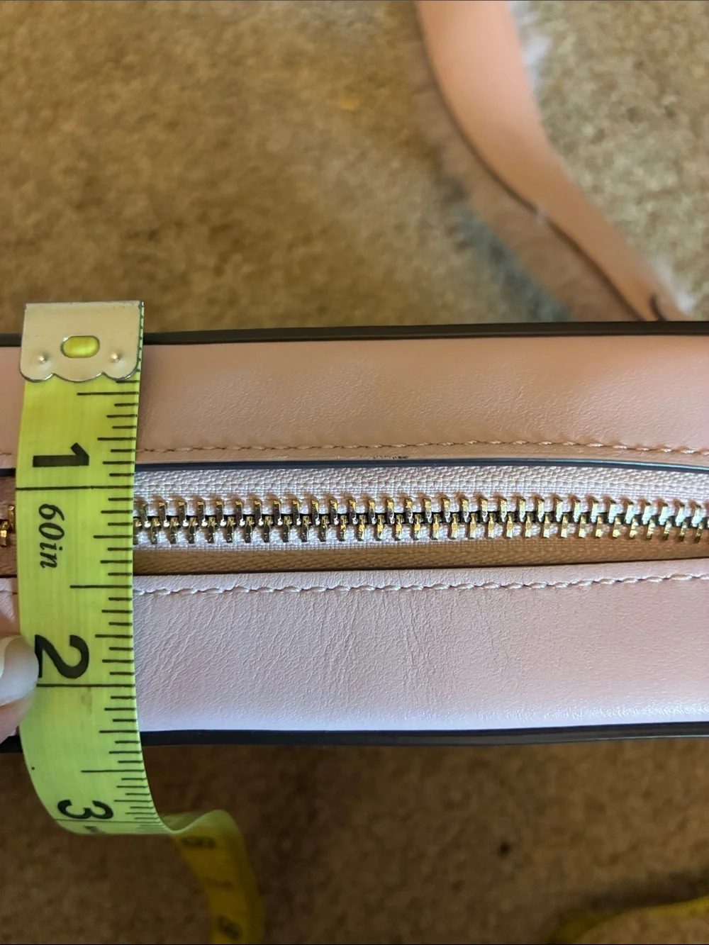 Kate Spade New York Harper Crossbody Bag Pink with Faux Fur Strap